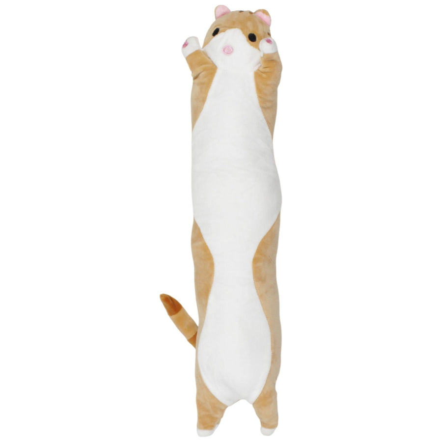 Lange Katze, hellbraun/weiß