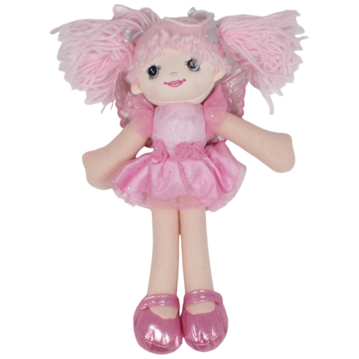123000018947 L. & K. NAPA SOUVENIRS Mädchen mit silbernen Flügeln, rosa Stoffpuppe Kumpel Leo 30cm Beige ebay - stofftiere