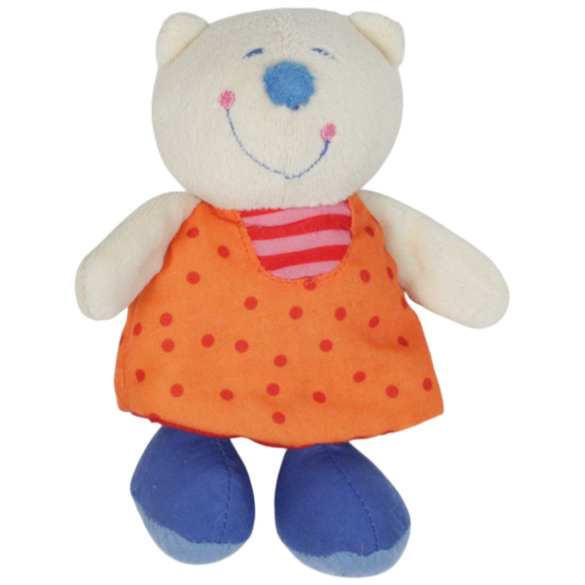 123000019083 HABA Teddybär mit orangem Kleid Weichpuppe Kumpel Leo 14cm ebay - stofftiere Gebraucht