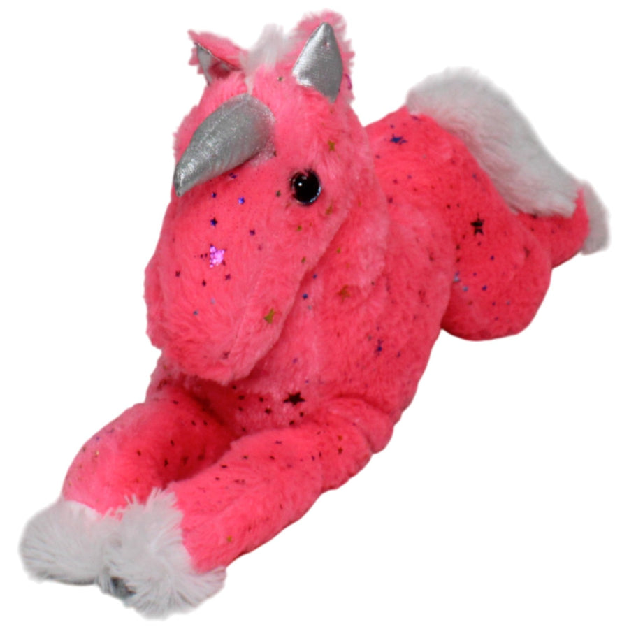XL Einhorn mit Glitzer-Sternen, pink