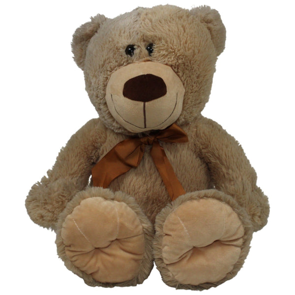 XL Teddybär mit Schleife, hellbraun