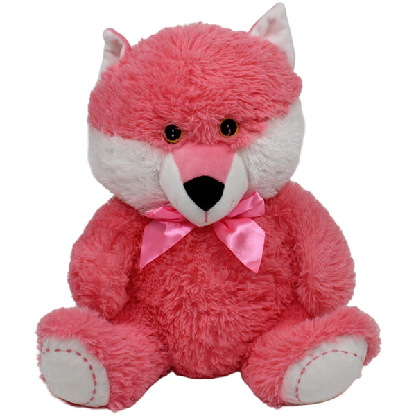 Süßer pinker XL Fuchs mit Schleife