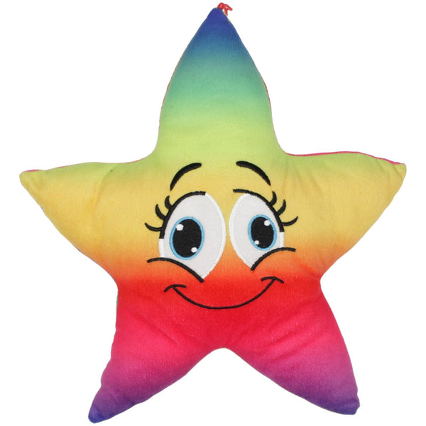 Regenbogen-Stern mit Gesicht, groß