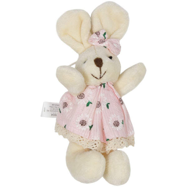 Kleines Hasenmädchen mit rosa Kleid