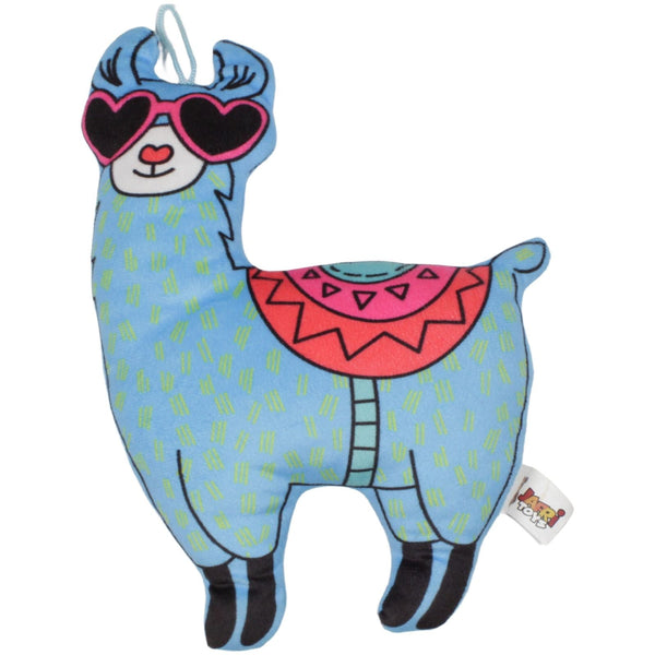 Cooles Alpaka mit Sonnenbrille, blau