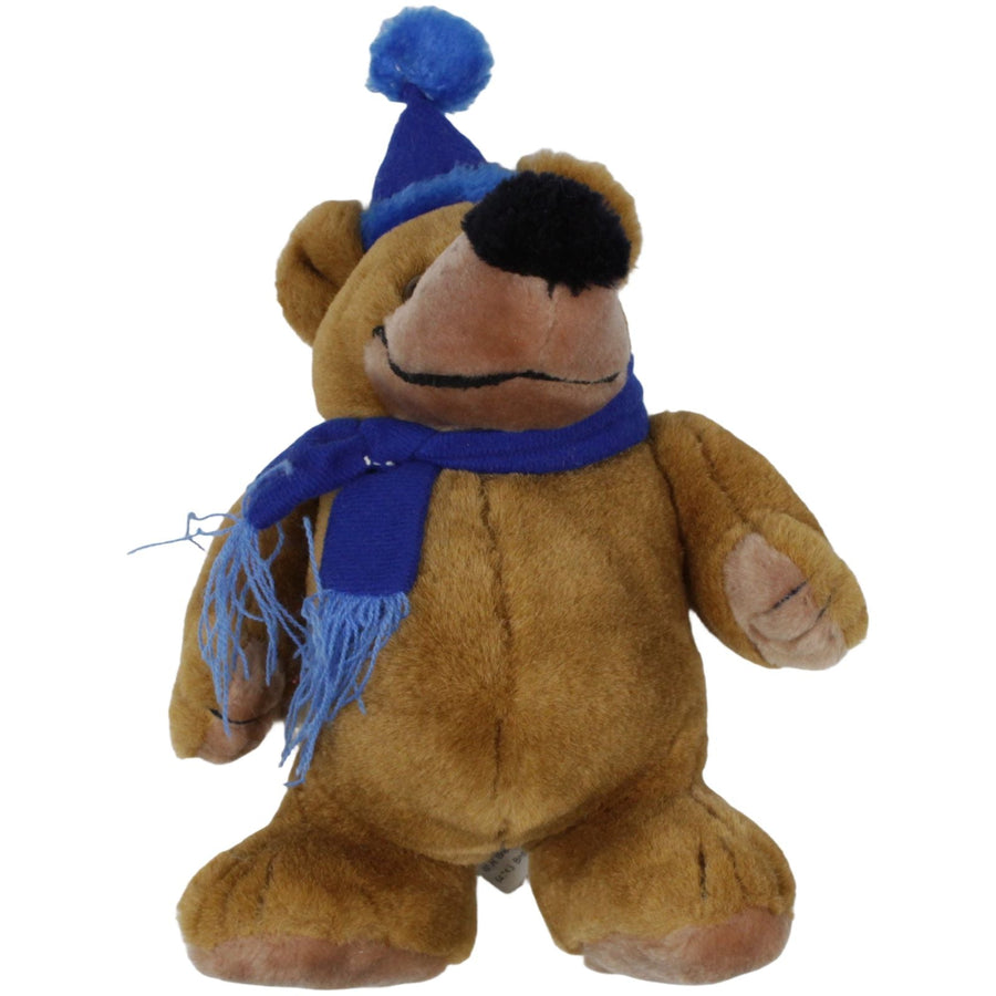 Clown Toys, süßer Bär mit blauer Mütze & Schal