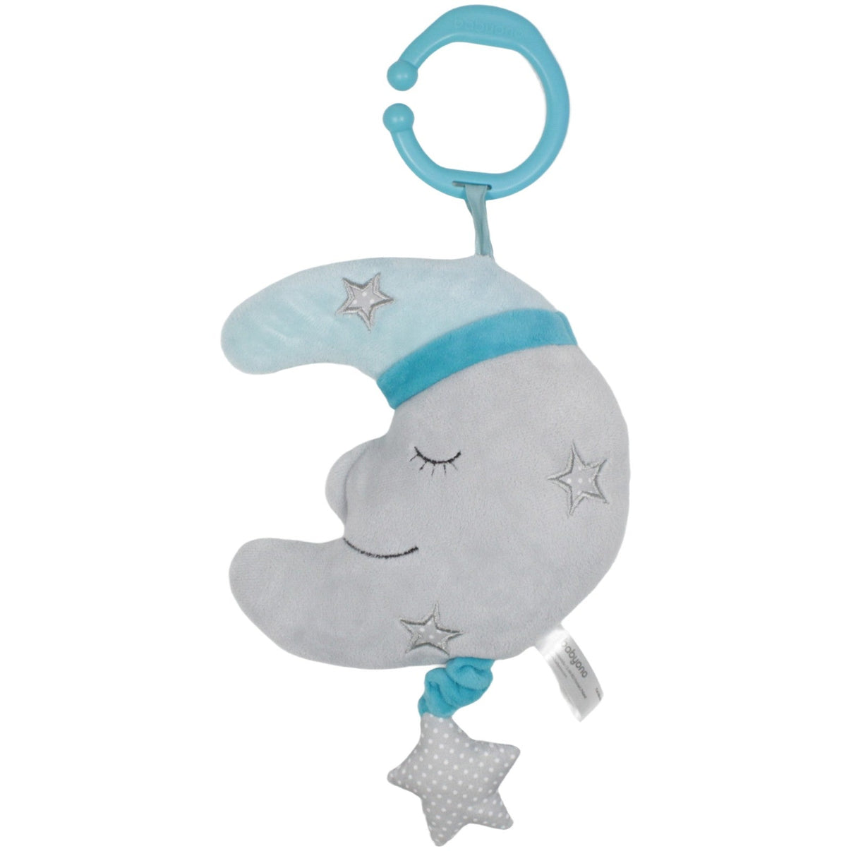 123000019685 Babyono Schlafender Halbmond mit Mütze Spieluhr Kumpel Leo 18cm Blau ebay - elektronisch