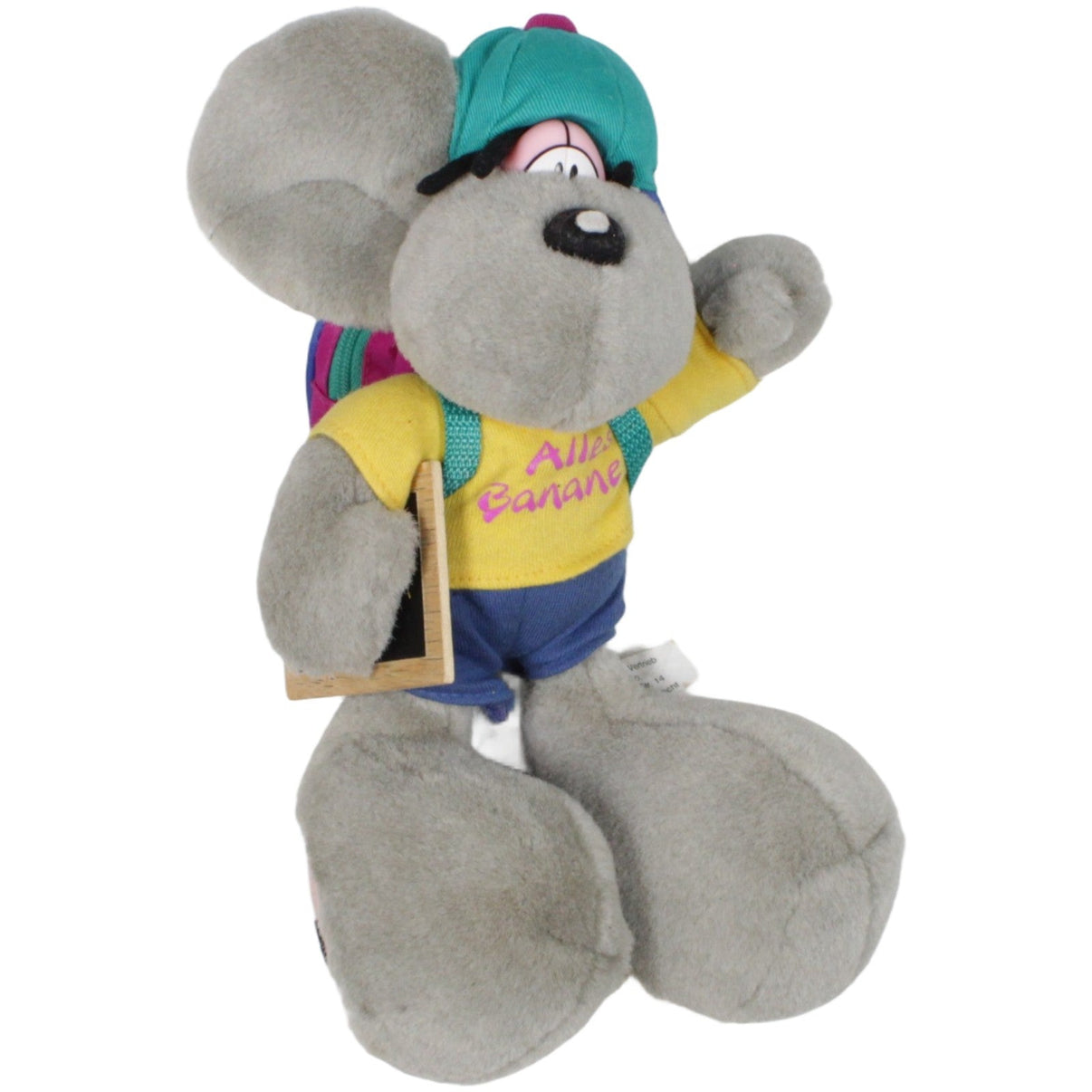 123000019740 Depesche Graue Diddl - Maus mit Tafel, Rucksack & Shirt "Alles Banane?" Kuscheltier Kumpel Leo 20cm _Vintage_ ebay - 20 - stofftiere