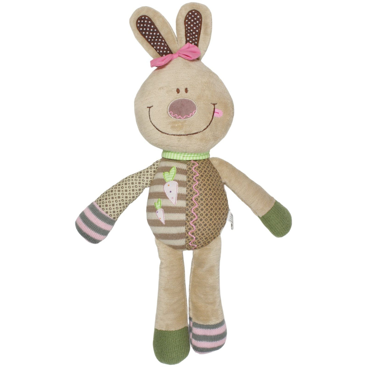 123000019741 Babyono XL Hase (mit Rasselgeräusch) Kuscheltier Kumpel Leo 57cm Beige Braun