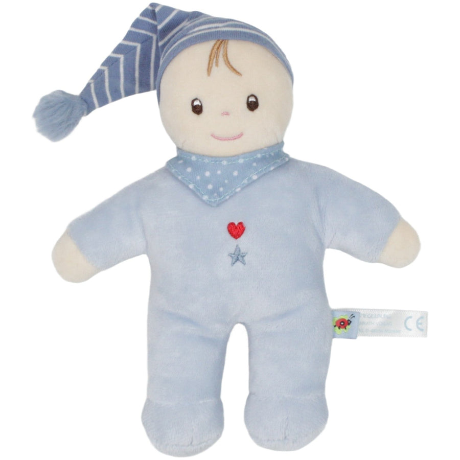 Babyglück, hellblaue Spielpuppe