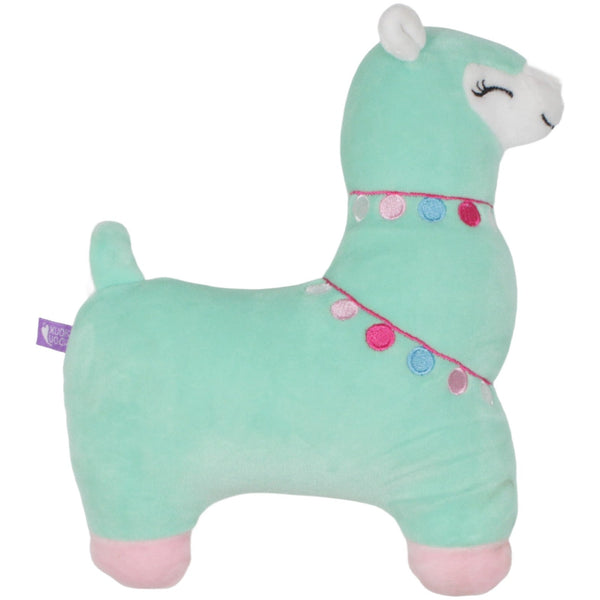 Lama mit Lichterkette, hellgrün