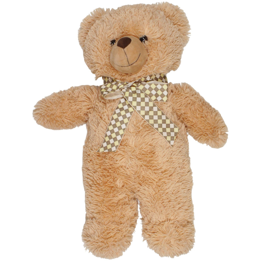 XL Teddybär mit karierter Schleife
