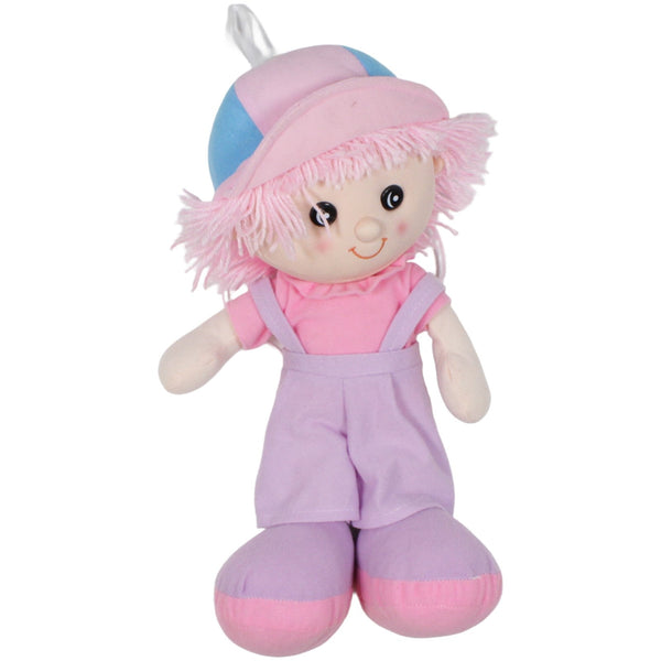 Süße Stoffpuppe, rosa-lila