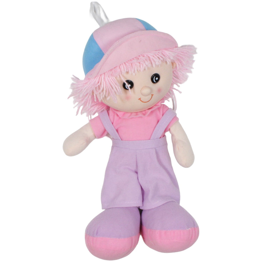 Süße Stoffpuppe, rosa-lila