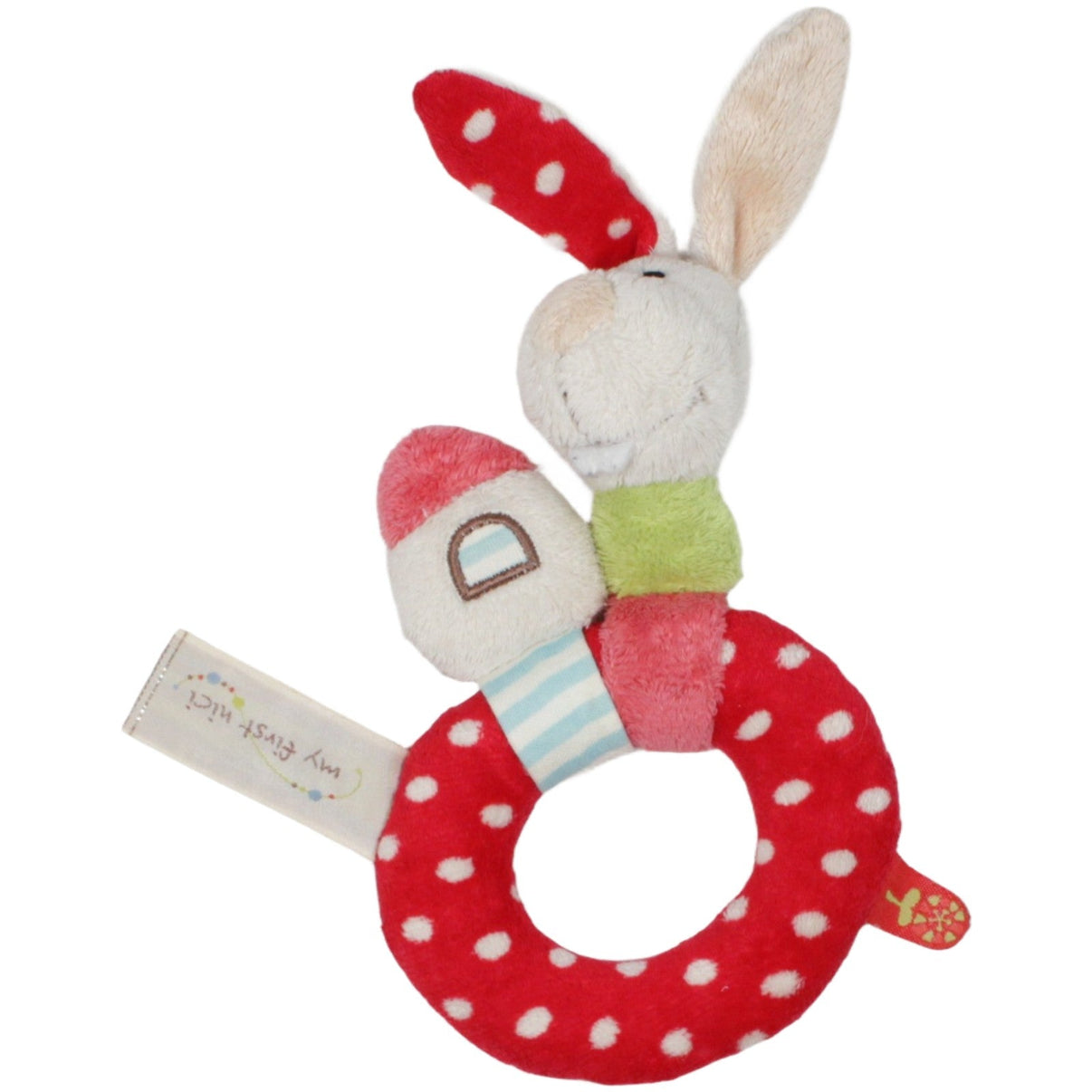 123000019908 NICI My first NICI, Hase Tilli mit Haus Ringrassel Kumpel Leo 12cm 20cm Beige