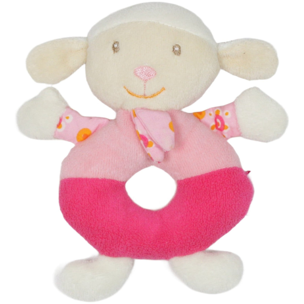 123000019936 Babydream Lamm, rosa - pink Greifling mit Rassel Kumpel Leo 15cm Babydream Beige