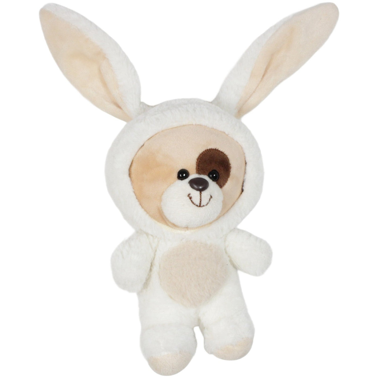 123000019948 Nanu - Nana Süßer Hund im Hasen - Overall Kuscheltier Kumpel Leo 21cm Beige Braun