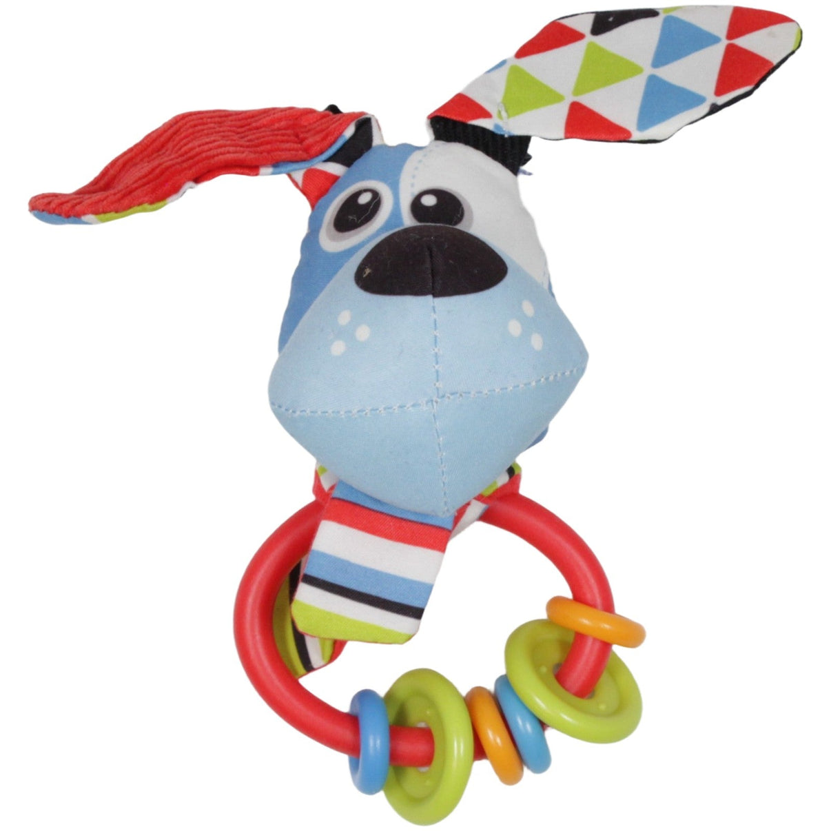 123000019969 Yookidoo Bunter Hund mit Cord - Ohren Ringrassel Kumpel Leo 15cm ebay - baby - sonstiges Gebraucht