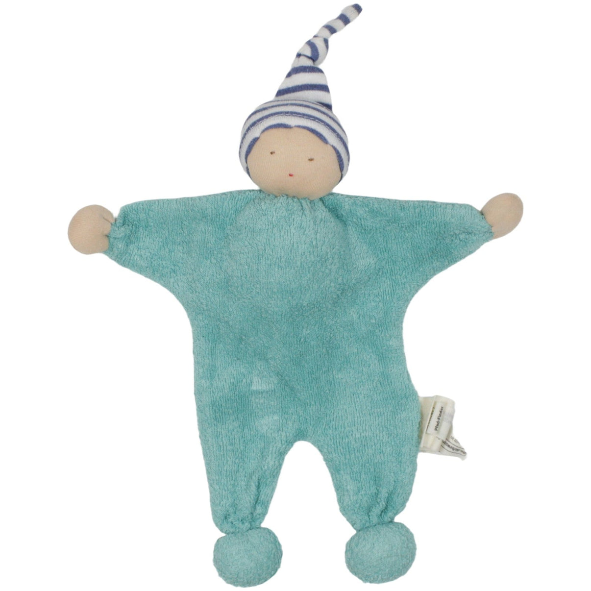 123000020072 ALANA Wichtel aus Bio - Baumwolle mit gestreifter Mütze, minzgrün Püppchen Kumpel Leo 22cm ALANA Blau
