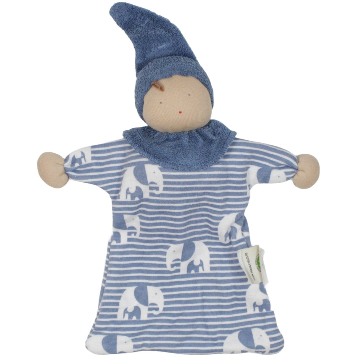 123000020075 ALANA Wichtel mit blauer Mütze & Elefantenmuster Püppchen Kumpel Leo 20cm ALANA Beige