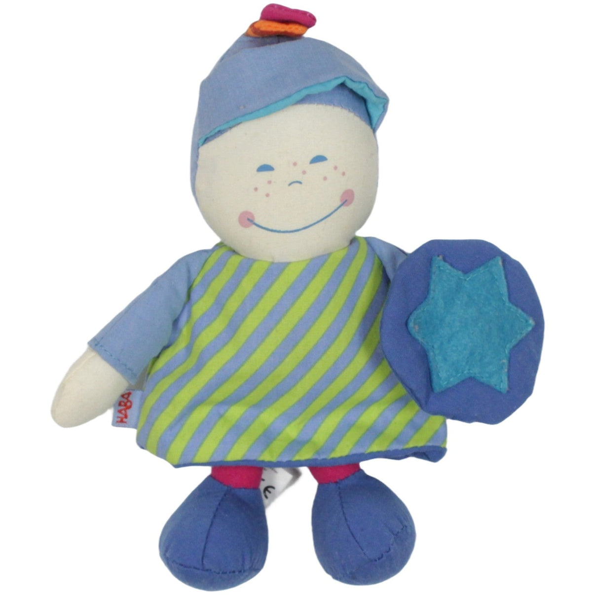 123000020082 HABA Blauer Ritter, klein Weichpuppe Kumpel Leo 15cm ebay - stofftiere Gebraucht