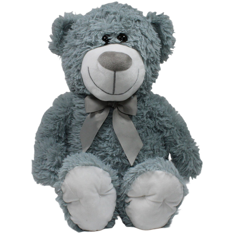 XL Teddybär mit Schleife, grau