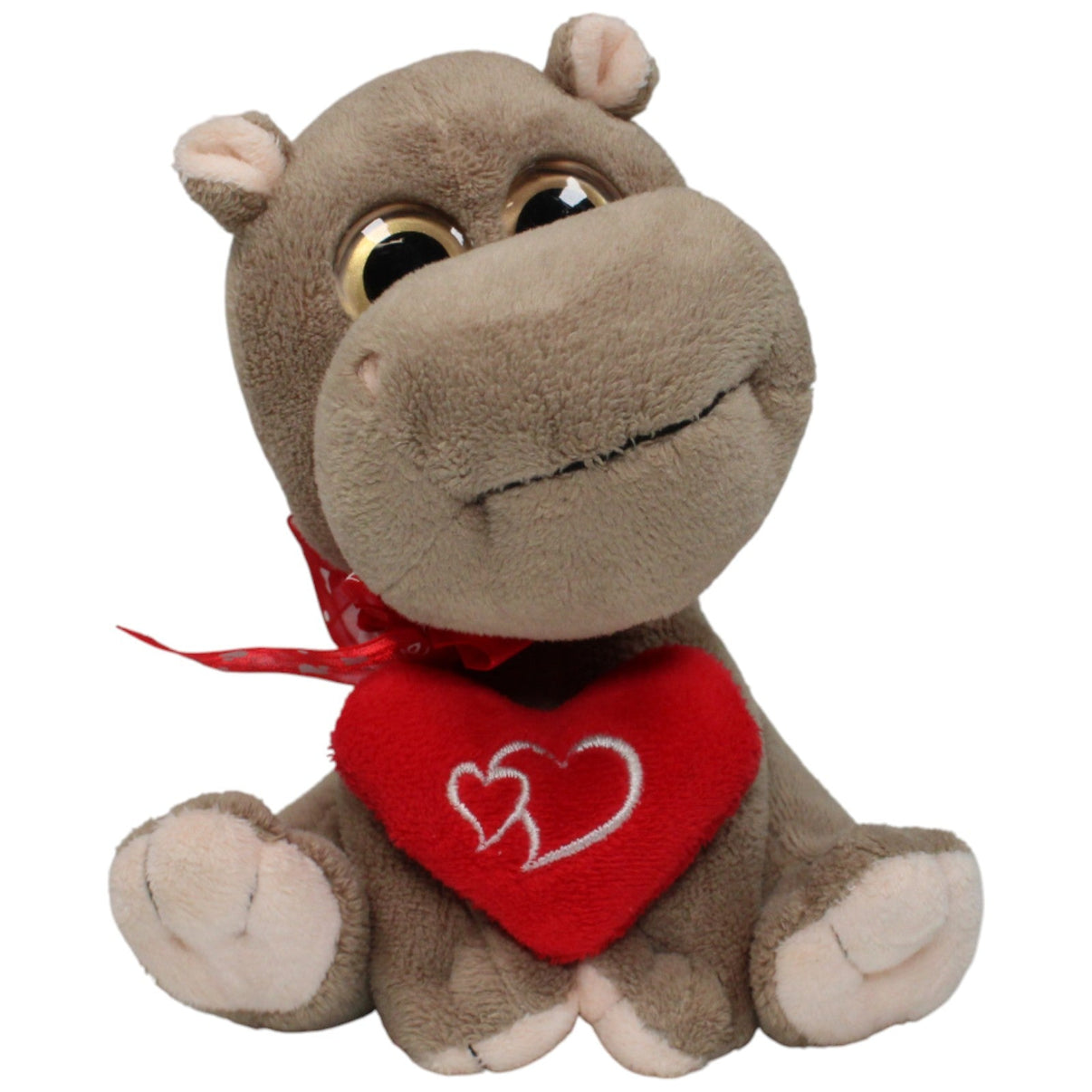 123000020137 Morgenroth Nilpferd mit Herz & Schleife, sitzend Kuscheltier Kumpel Leo 17cm ebay - stofftiere Gebraucht