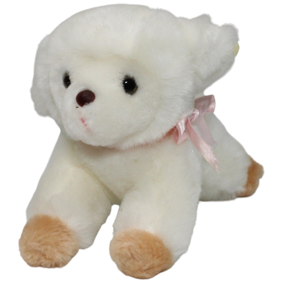 123000020156 Unbekannt kuku, süßes Lamm mit rosa Schleife Kuscheltier Kumpel Leo 18cm Braun ebay - stofftiere