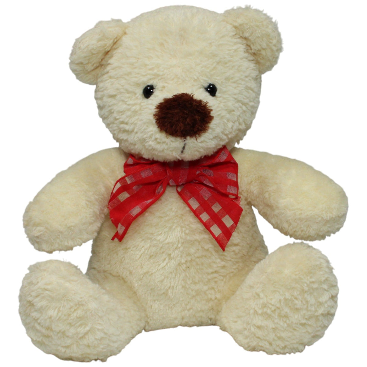 123000020168 Heunec Beiger Teddy mit karierter Schleife, sitzend Kuscheltier Kumpel Leo 20cm Beige ebay - stofftiere