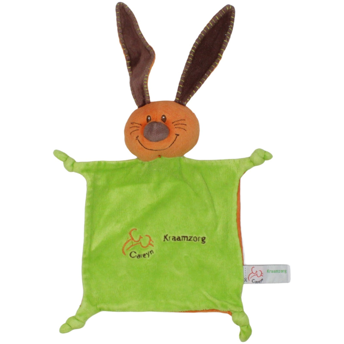 123000020182 Careyn Hase, grün - orange Schmusetuch Kumpel Leo 20cm 25cm Braun