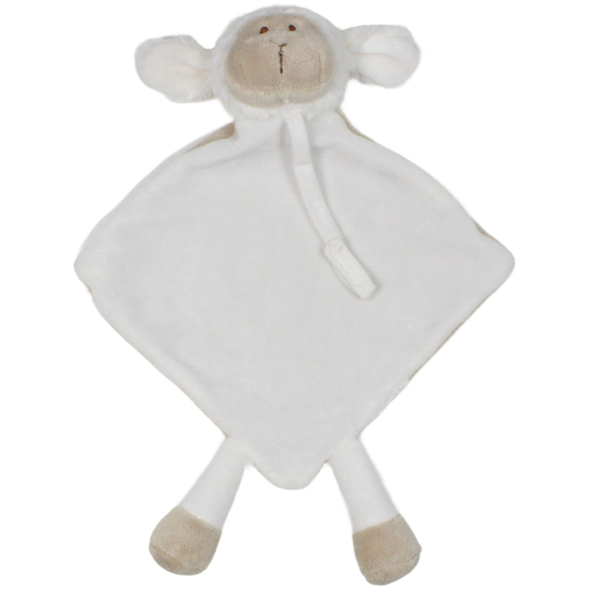 123000020198 Unbekannt Schaf mit Aufhänger Schmusetuch Kumpel Leo 25cm 33cm Beige