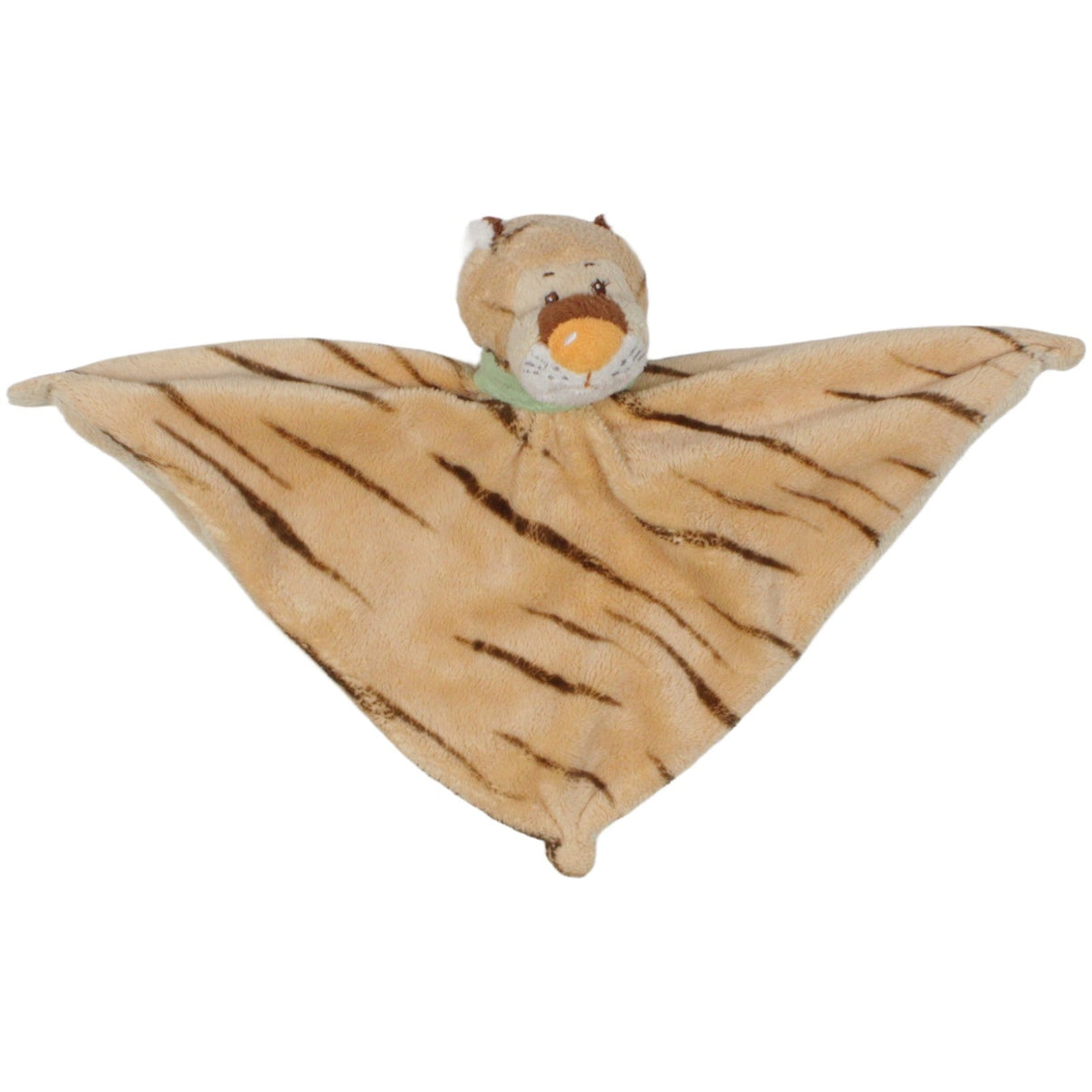 123000020199 Okay (KiK) Tiger mit Rassel Schmusetuch mit Fingerpuppe Kumpel Leo 26cm Beige Braun