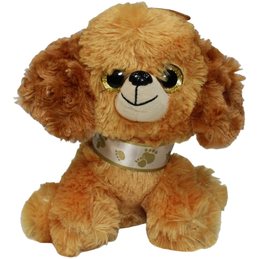 Hund mit Pfoten-Halsband & Glitzeraugen