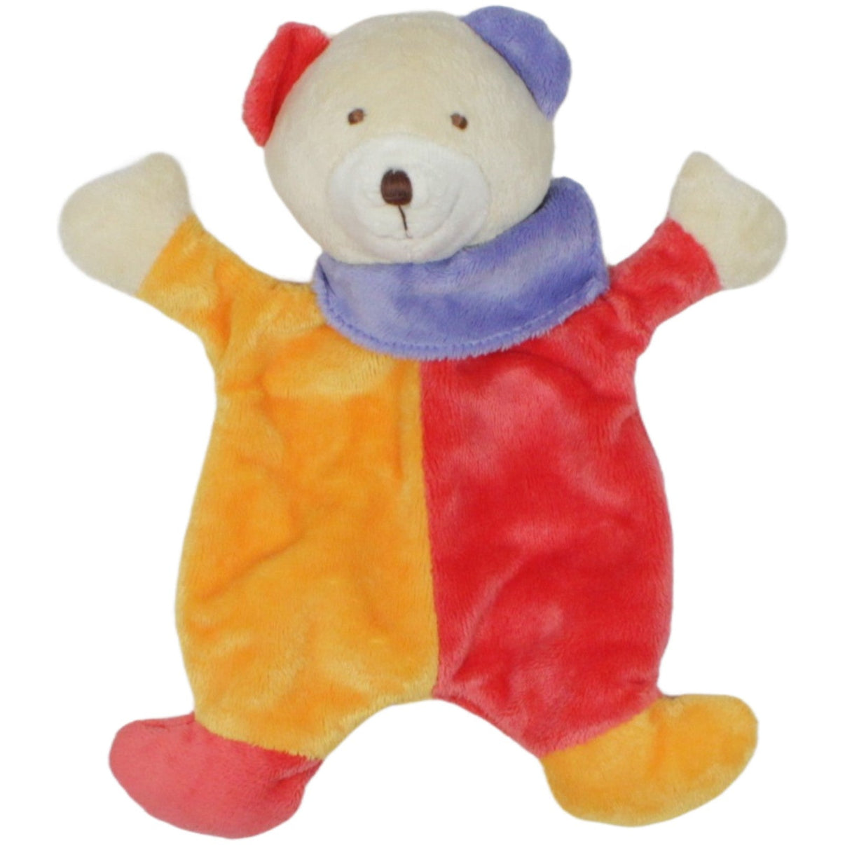 123000020272 Paradise Toys Bär, rot - orange Schmusetuch mit Rassel Kumpel Leo 19cm 20cm Beige