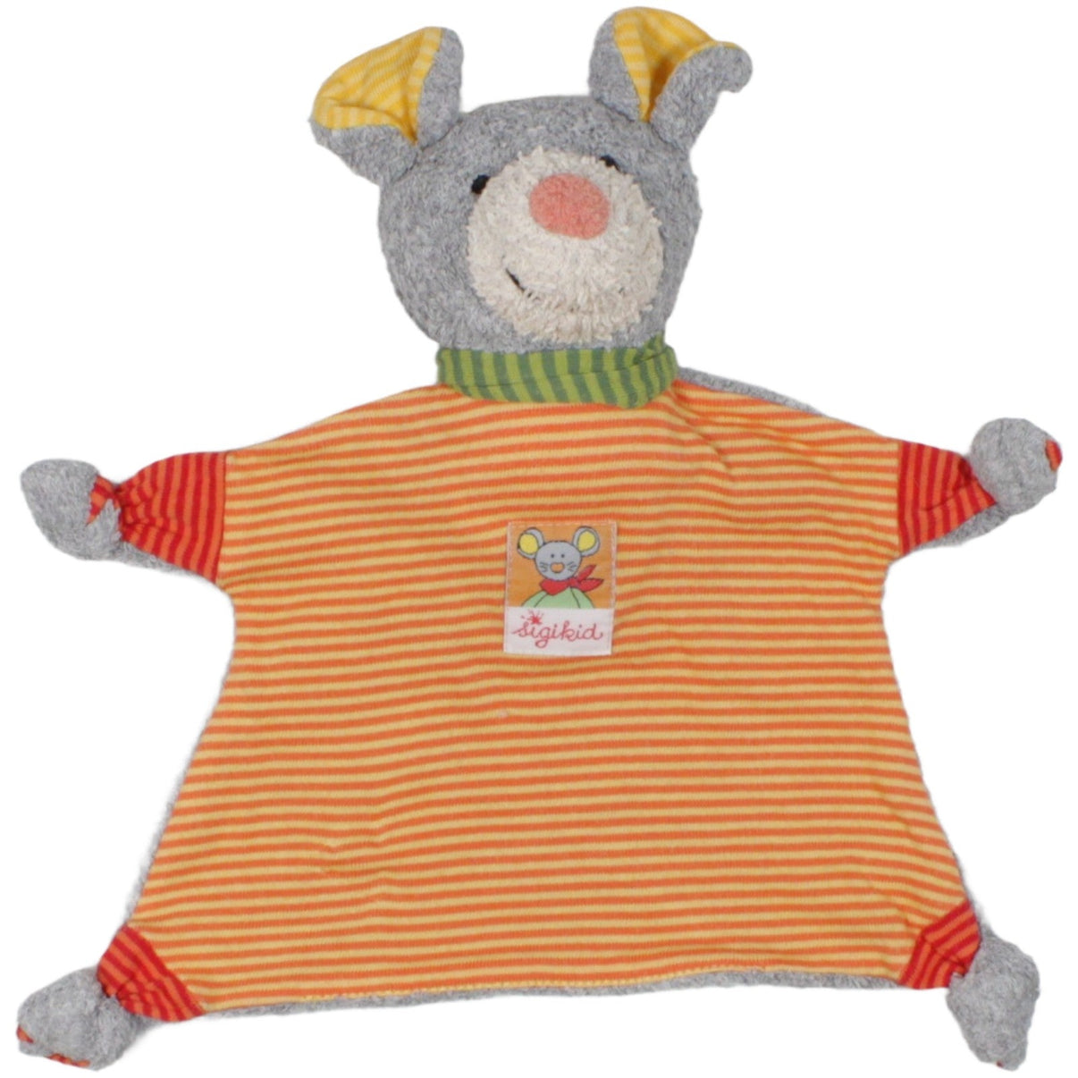 123000020312 Sigikid Maus, orange - gelb gestreift Schmusetuch Kumpel Leo 30cm ebay - 20 - schmusetuecher Gebraucht