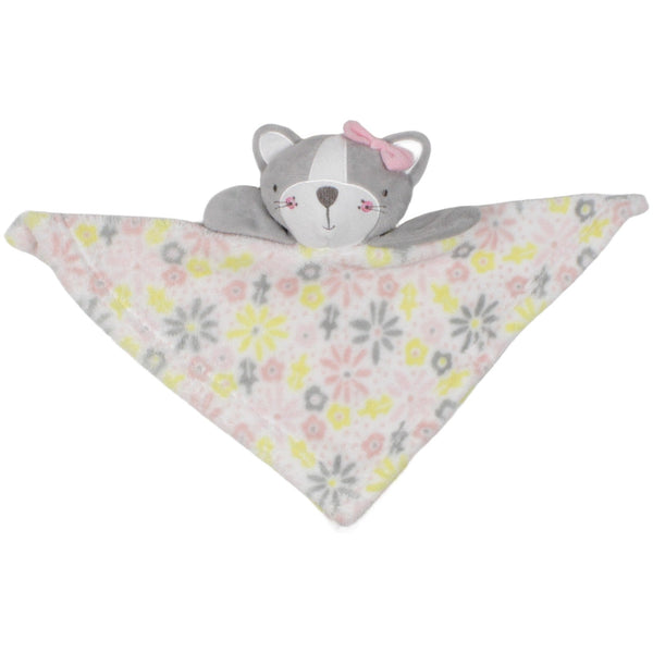 Katze mit Schleife, Blumenmuster