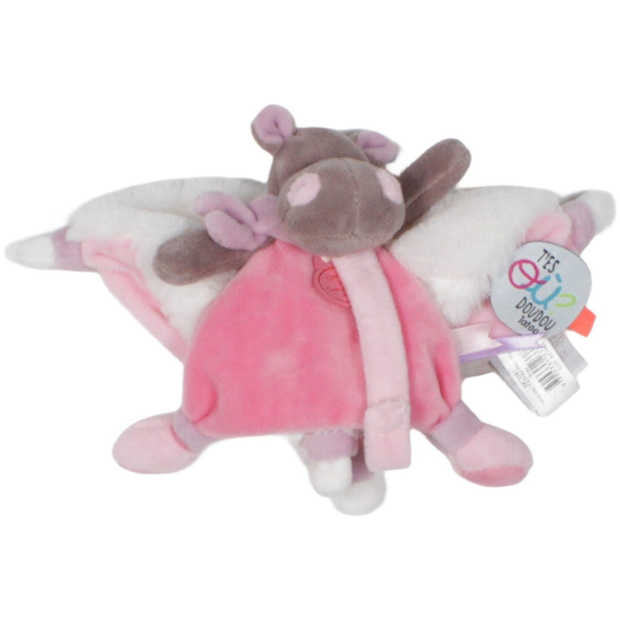Nilpferd superweich, rosa-weiß