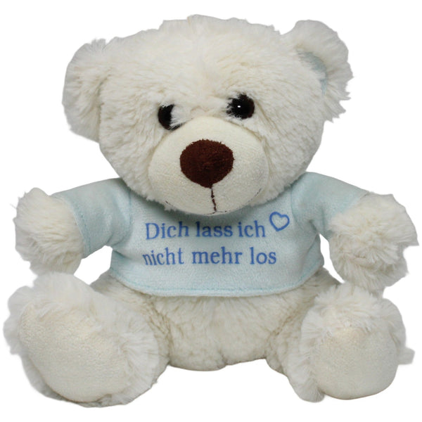 Kuschel-Freunde, Eisbär mit Shirt "Dich lass ich nicht mehr los"