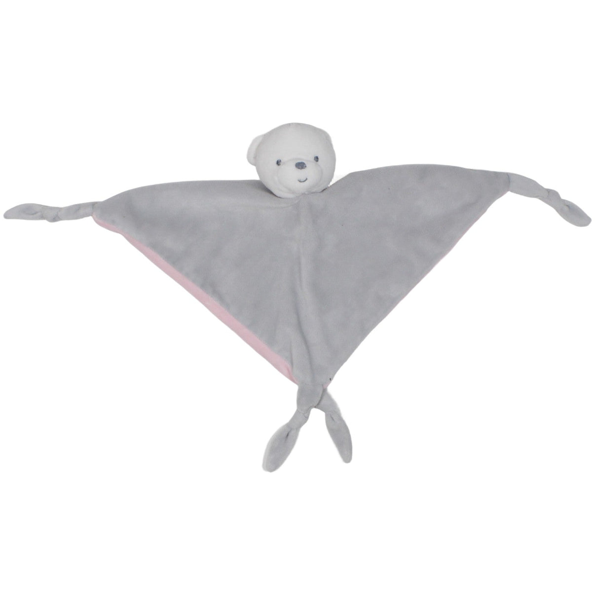 123000020354 Unbekannt Bär, grau - rosa Schmusetuch mit Rassel Kumpel Leo 35cm Bär ebay - schmusetuecher
