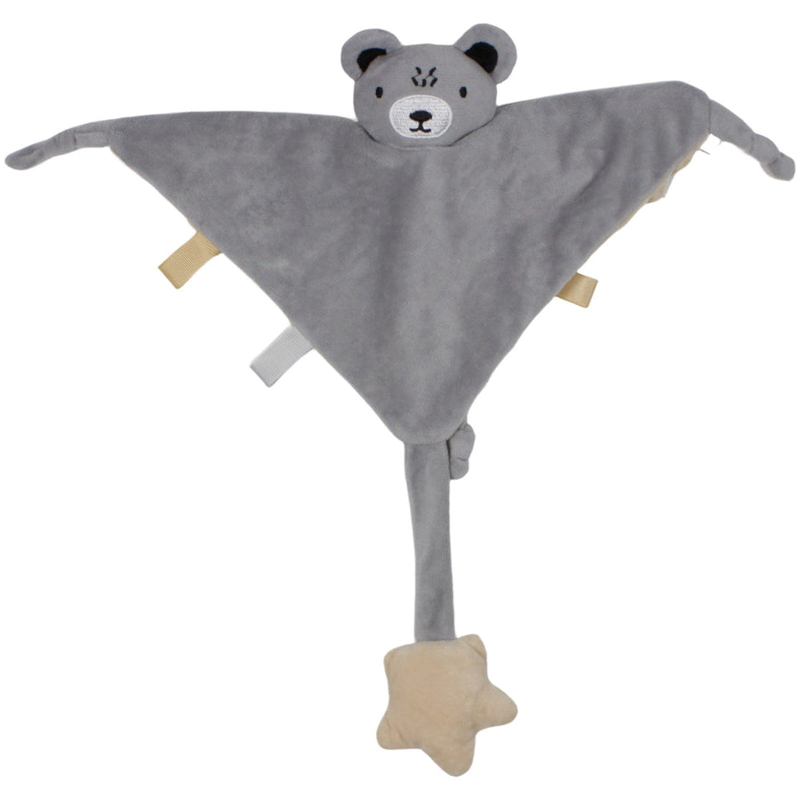 fox & bunny, grauer Teddybär