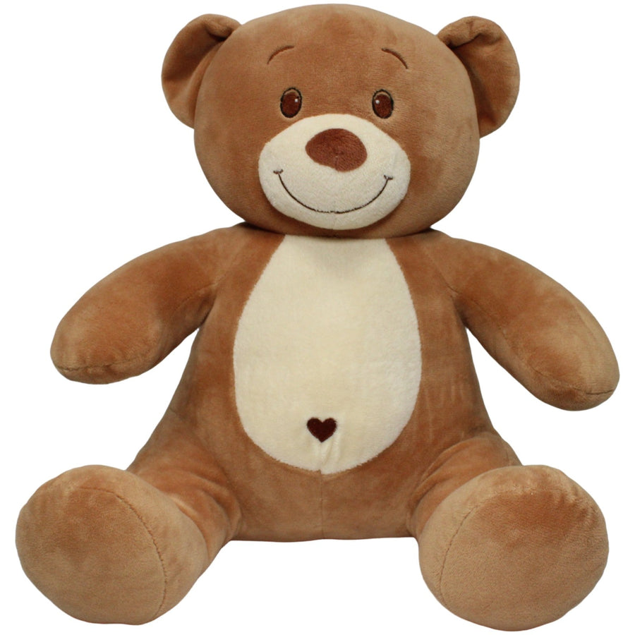 Hellbrauner Teddy mit Herzschlag