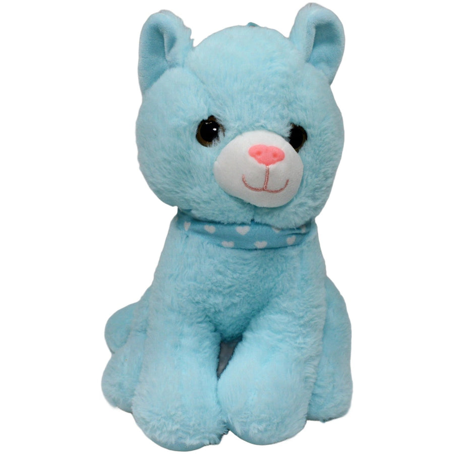 Katze mit Glitzeraugen & Halstuch, babyblau