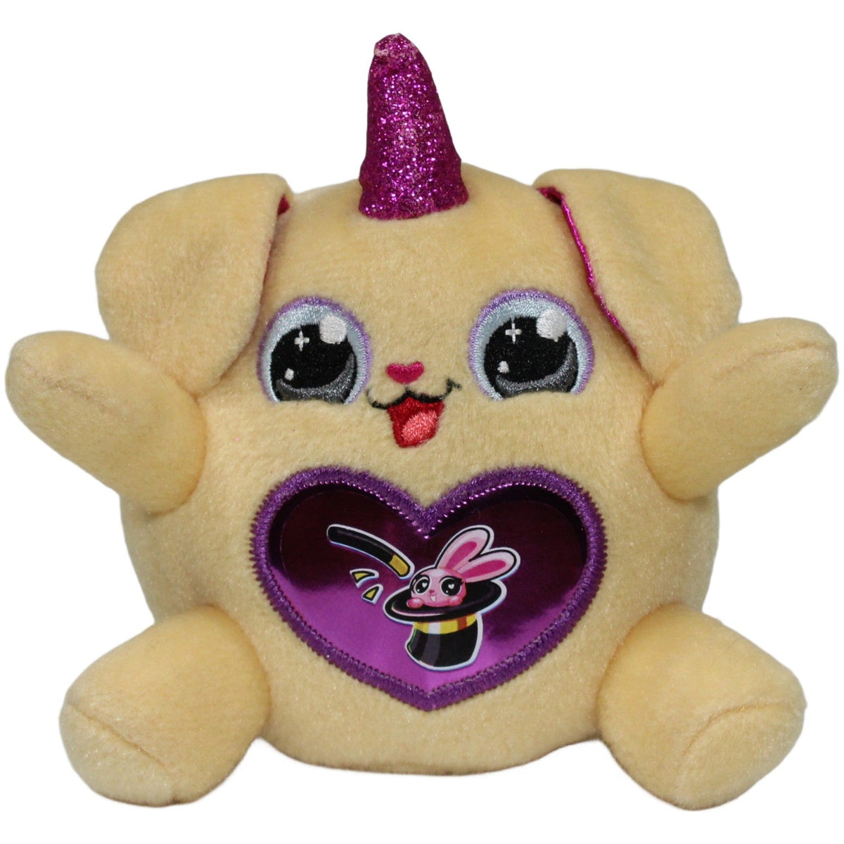 123000020415 Zuru Rainbocorns Puppycorn Bow Surprise, beiger Hund mit lila Horn Kuscheltier Kumpel Leo 12cm Beige ebay-stofftiere
