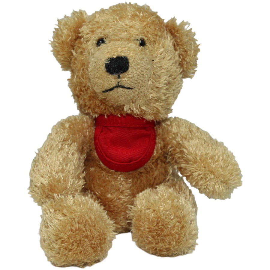 Zotteliger Teddybär mit rotem Latz