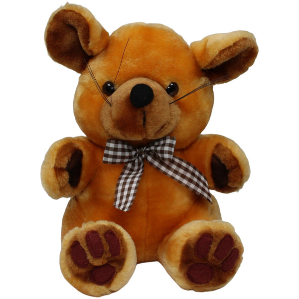 Gelbe Maus mit Schleife, sitzend