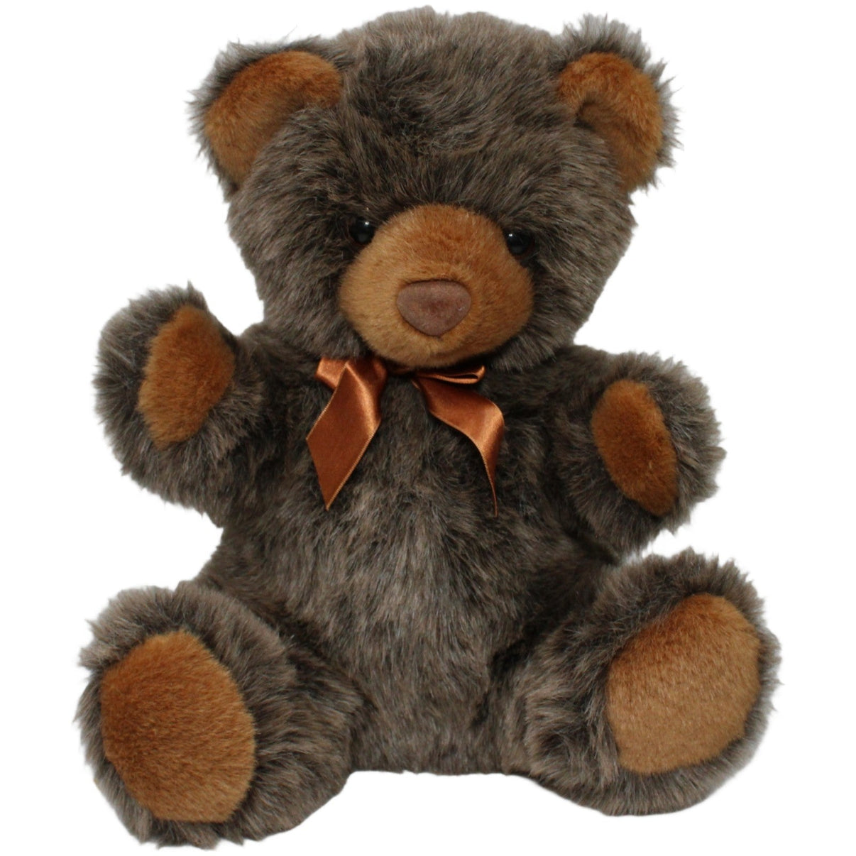 123000020477 PT. Prima Teorema Asia kuku Bear, dunkelbrauner Bär mit Schleife Kuscheltier Kumpel Leo 35cm Braun Bär