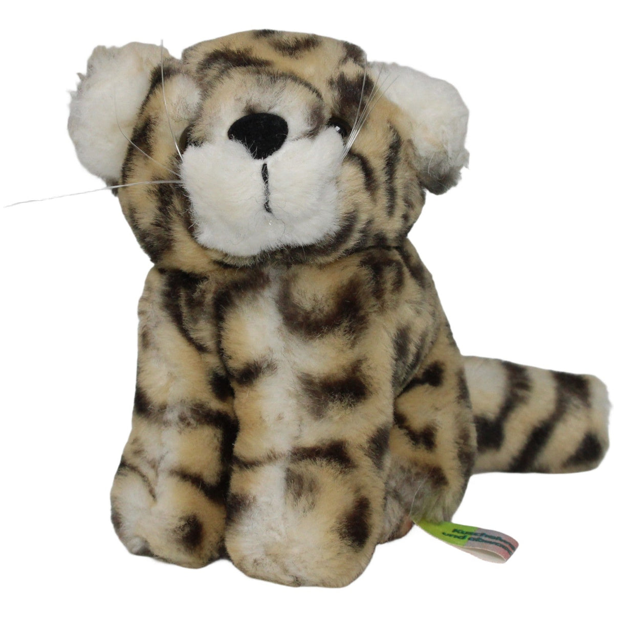 123000020486 Elite Kleiner Leopard, sitzend Kuscheltier Kumpel Leo 14cm _Vintage_ Braun