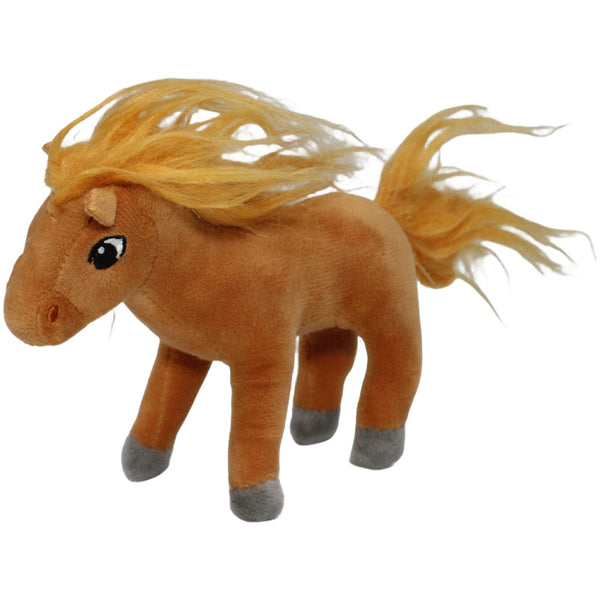 Kleines Pferd mit blonder Mähne