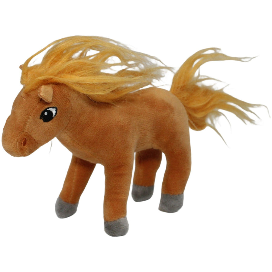 Kleines Pferd mit blonder Mähne