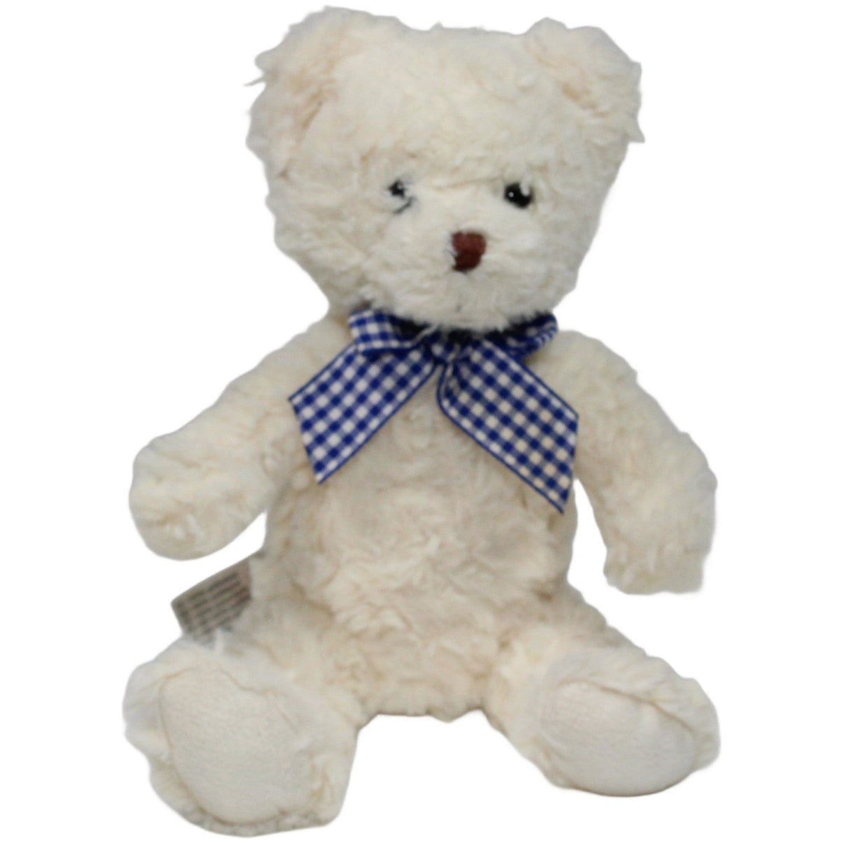 123000020518 Sunkid Weißer Teddy mit karierter Schleife Kuscheltier Kumpel Leo 20cm Blau ebay - stofftiere